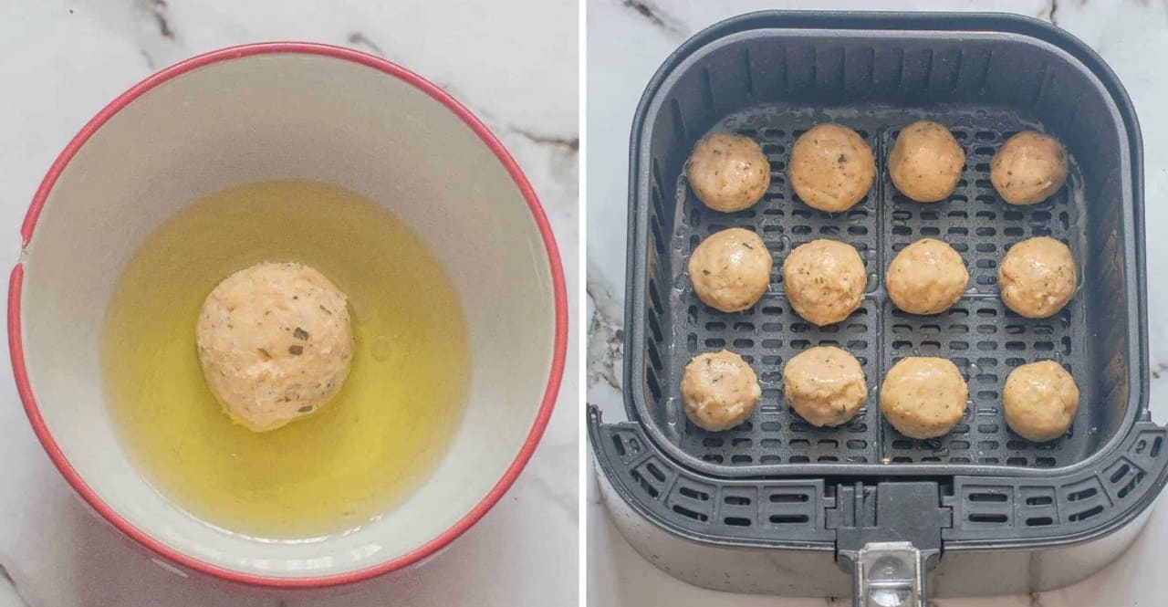 bolinho de mandioca com queijo na airfryer