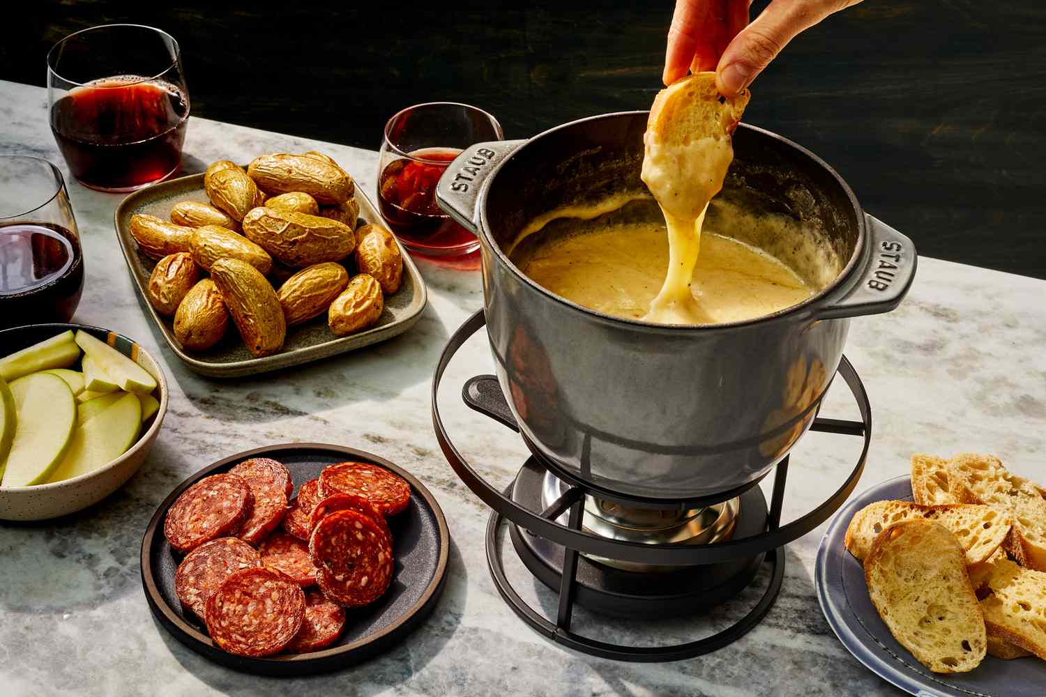 receita de Fondue de Queijo na Airfryer