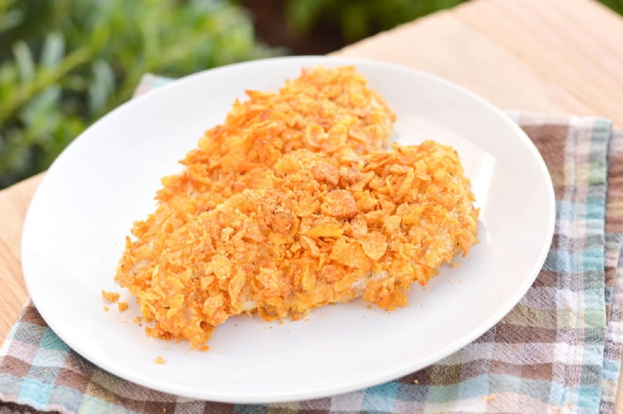 frango empanado com corn flakes