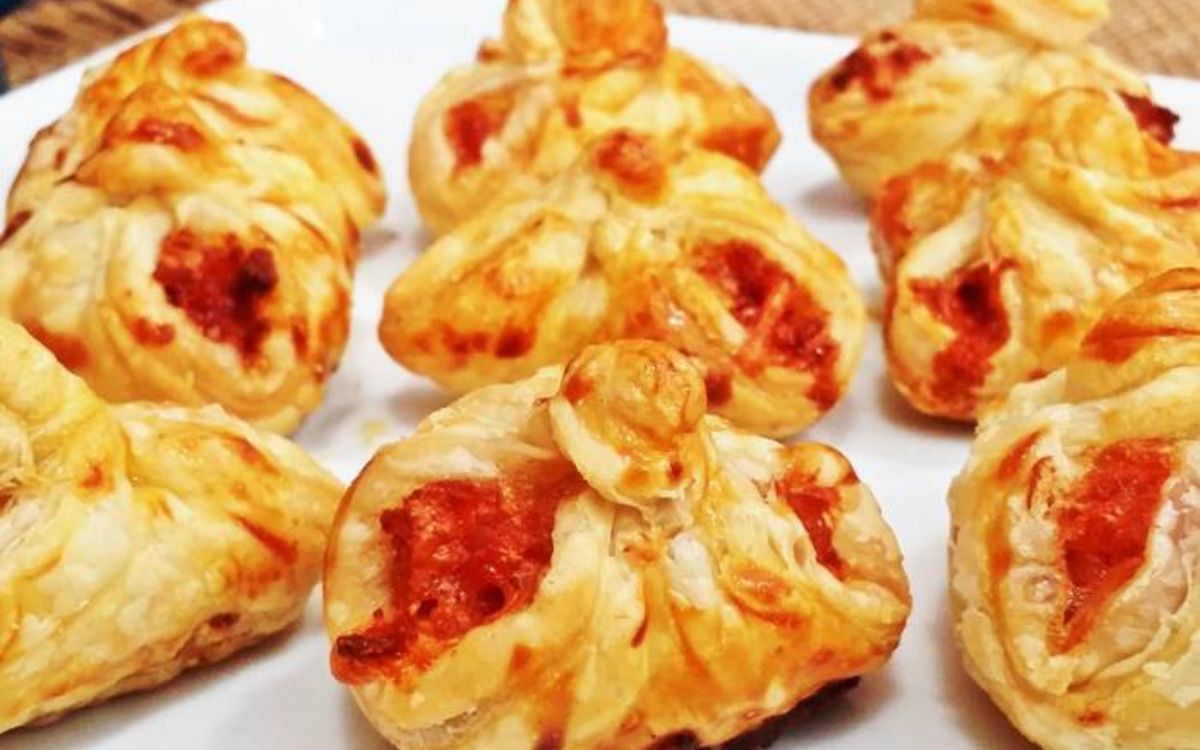 Receita de Folhado com Queijo e Pepperoni na Airfryer