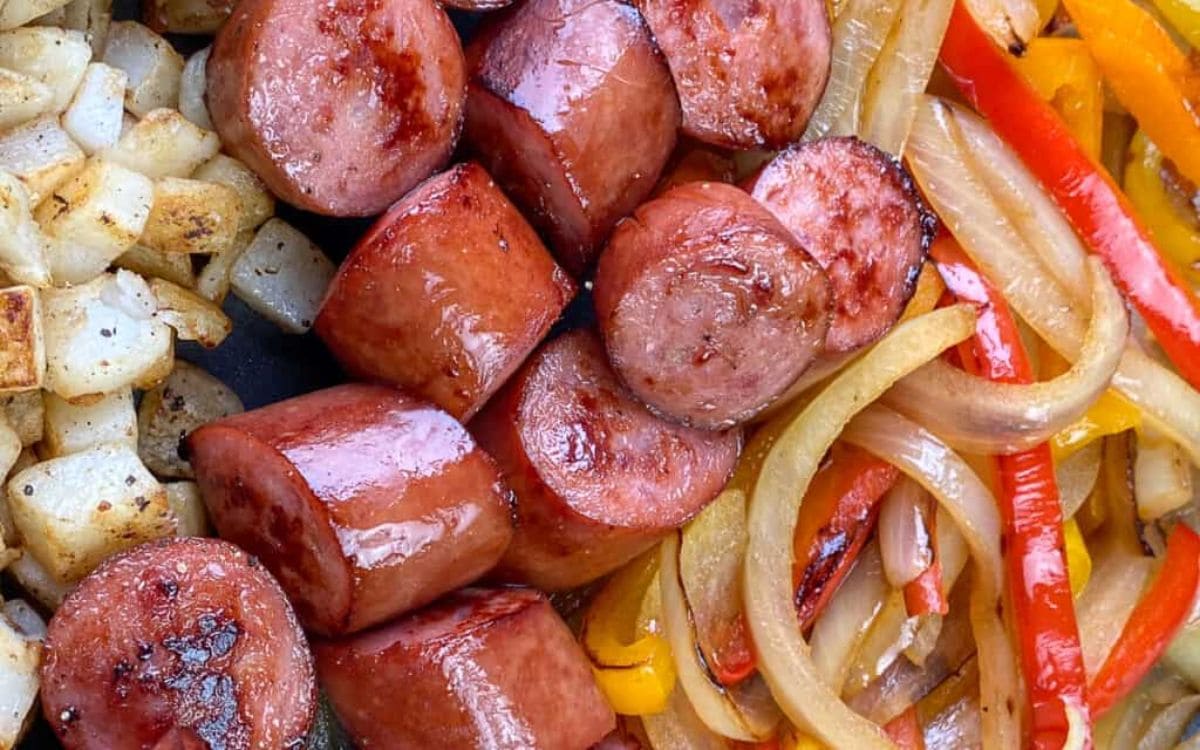 linguiça acebolada na airfryer