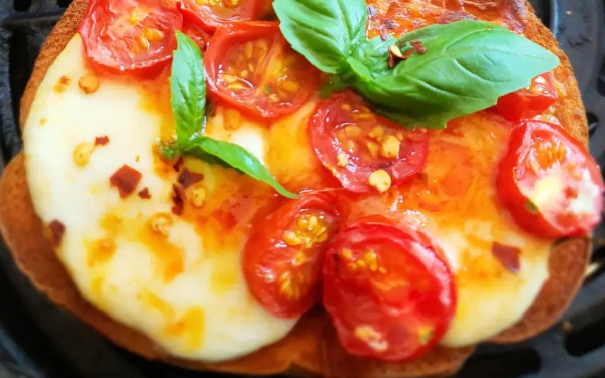 pizza de pao de forma na airfryer