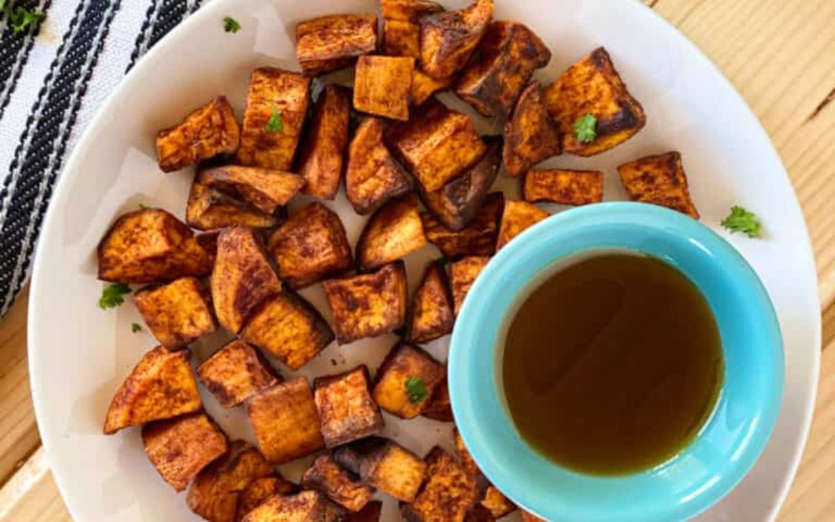 batata doce com canela na airfryer