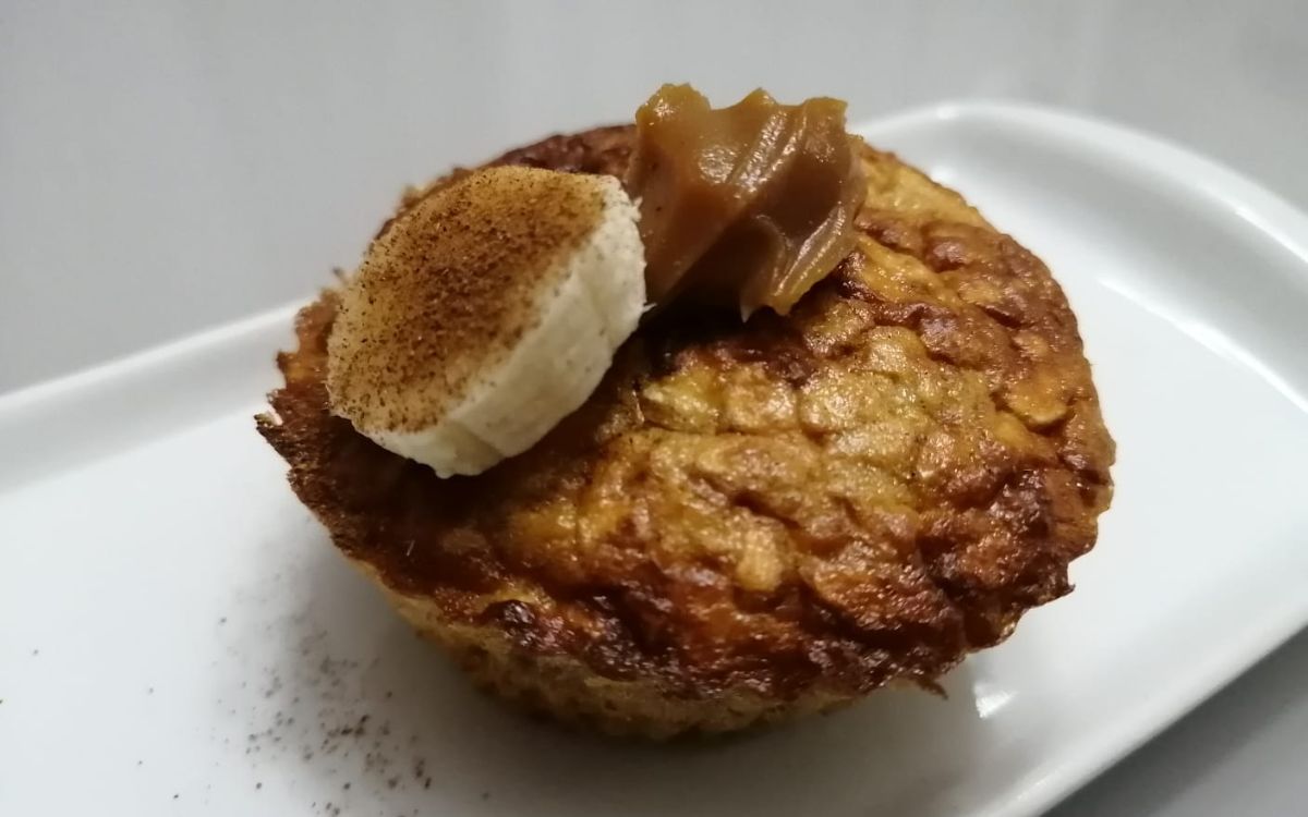 Receita de Bolinho de Banana com Doce de Leite na Airfryer