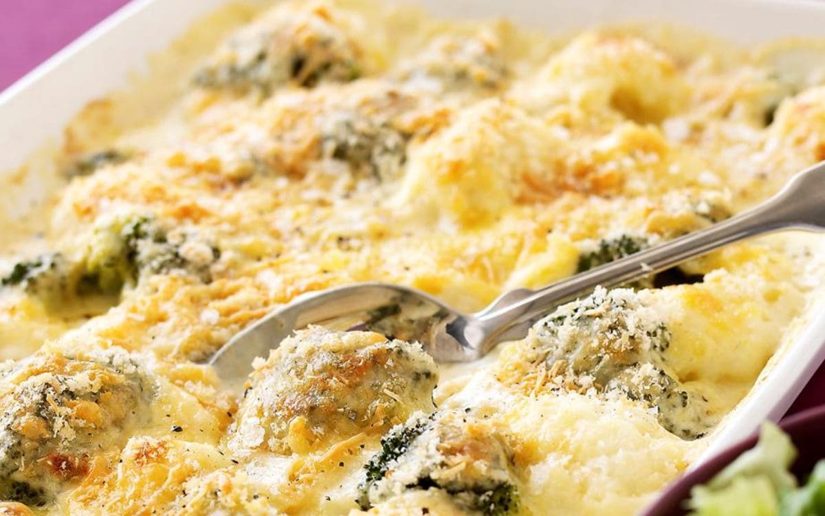 brócolis e couve flor gratinados na airfryer