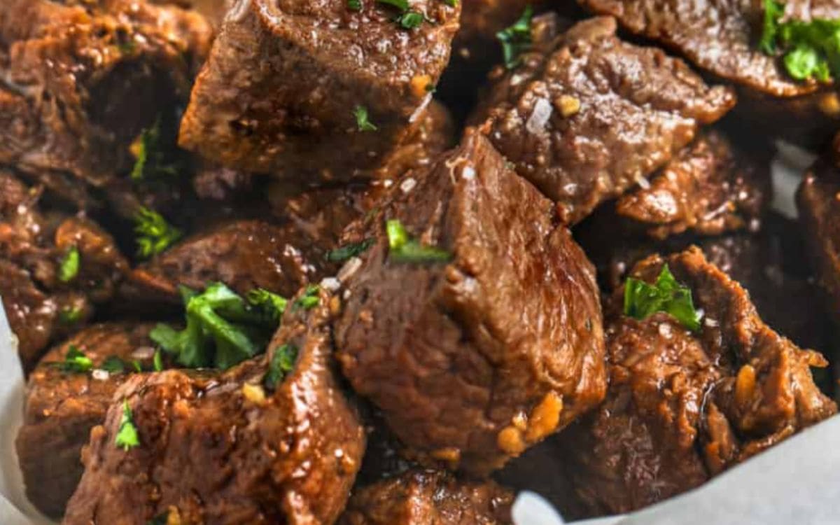 carne em cubos na airfryer