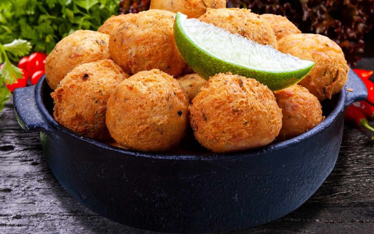 bolinho de bacalhau com mandioca na airfryer