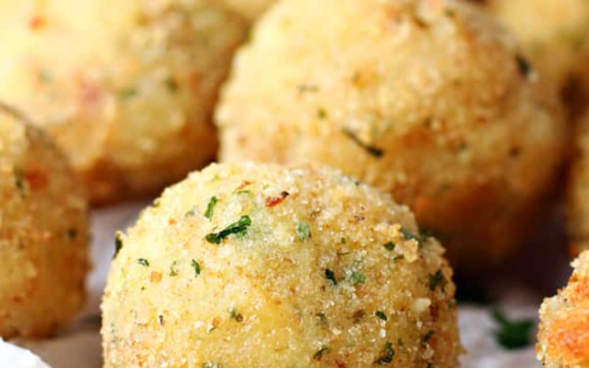 bolinho de batata com espinafre na airfryer