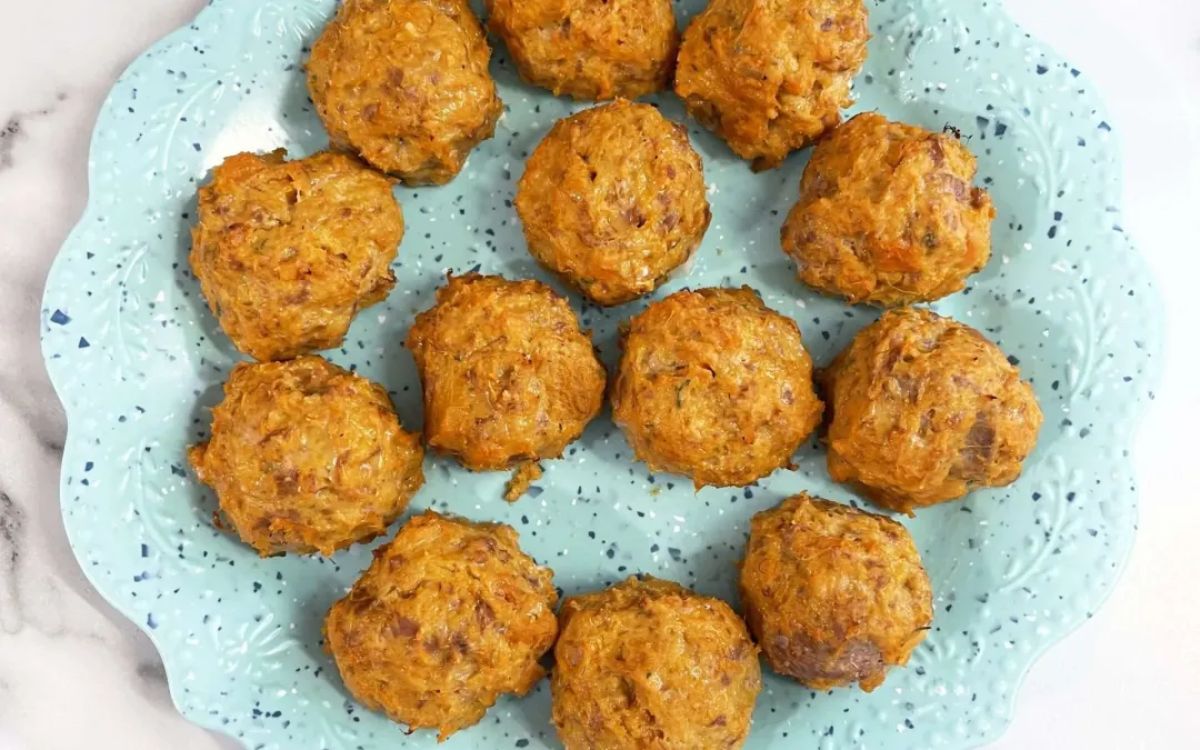 bolinho de batata doce com carne moida na airfryer