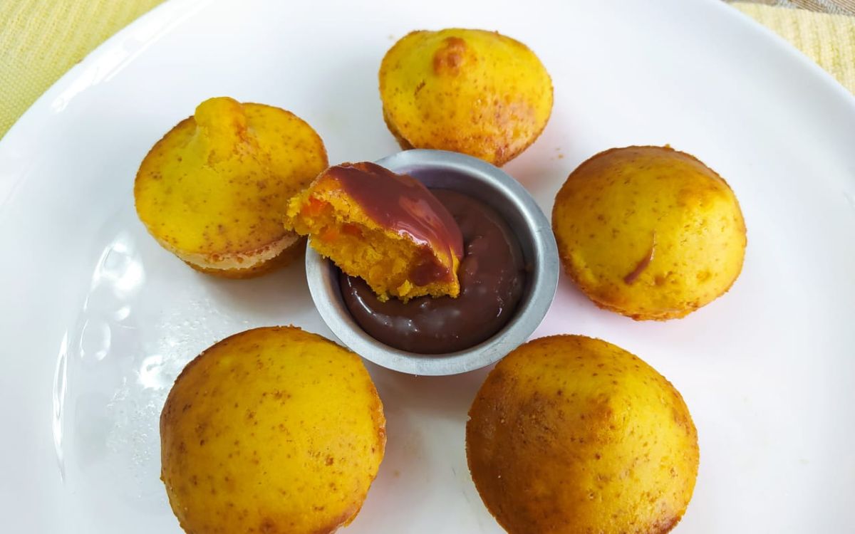 Receita de Bolinho de Chuva de Cenoura na Airfryer