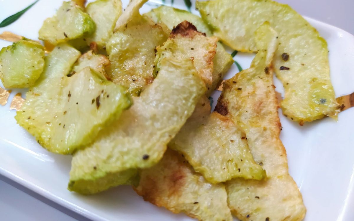 chips de chuchu na airfryer