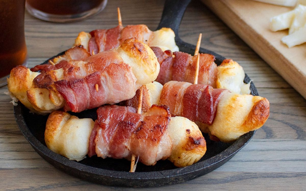 enroladinho de queijo e bacon na airfryer