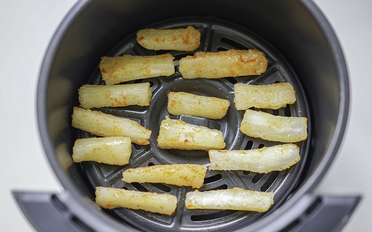 mandioca congelada na airfryer