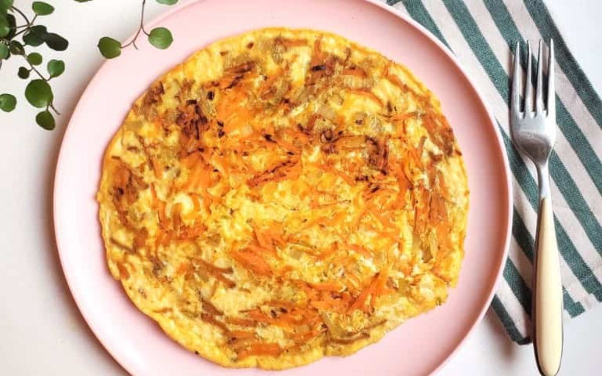 Receita de Omelete com Cenoura na Airfryer