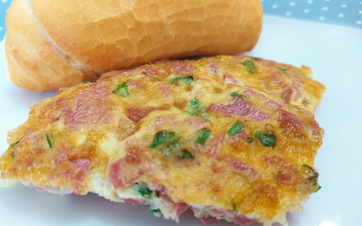 Receita de OMelete de Mortadela na Airfryer