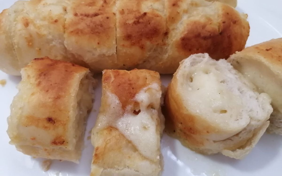 pão de alho congelado na airfryer