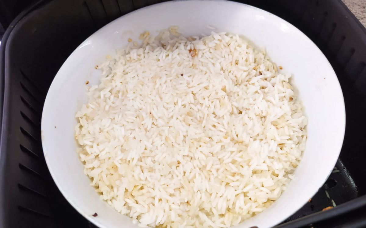 arroz na airfryer