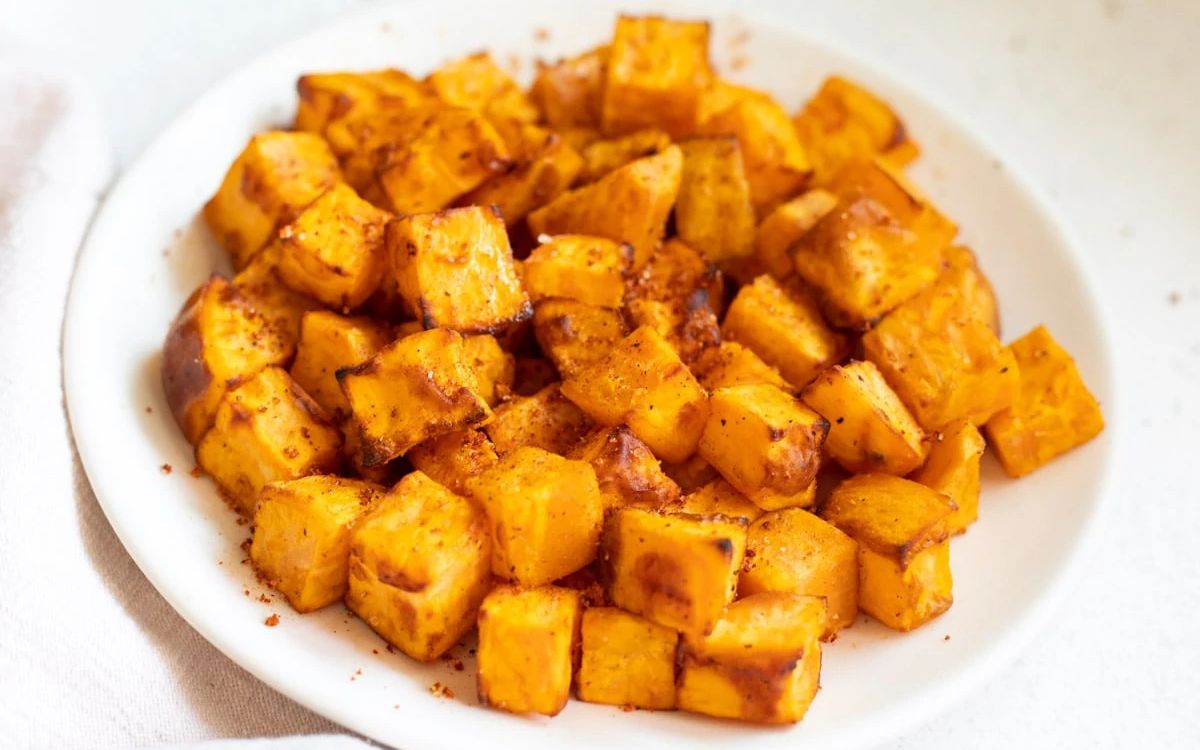 batata doce com curry na airfryer