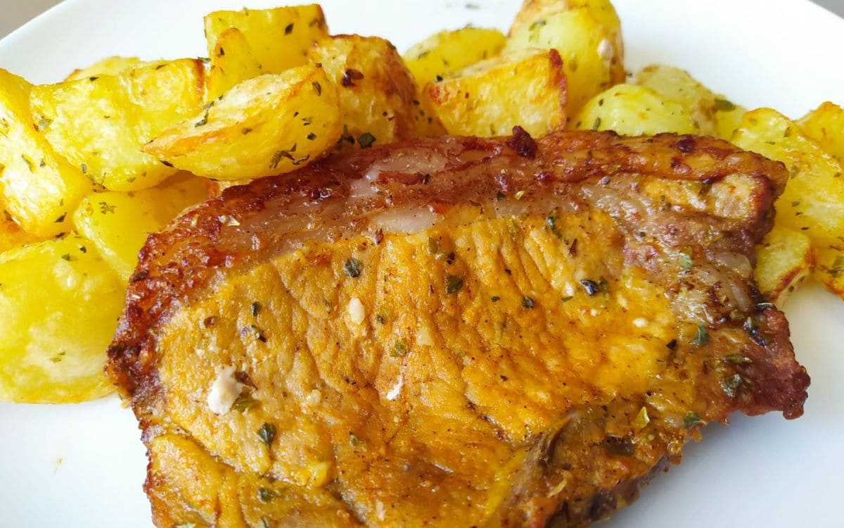 Receita de Bisteca com Batata na Airfryer