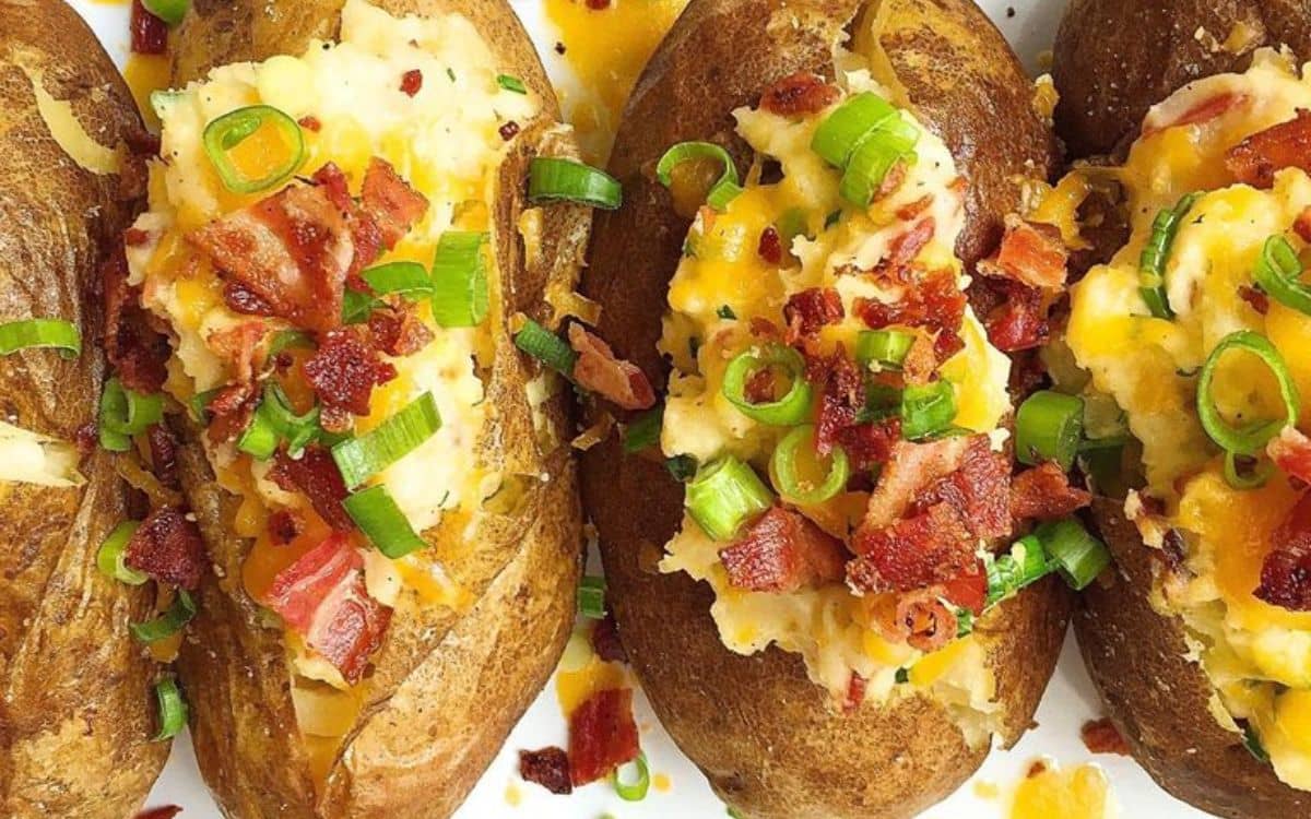 Batata com Bacon e Catupiry na Airfryer