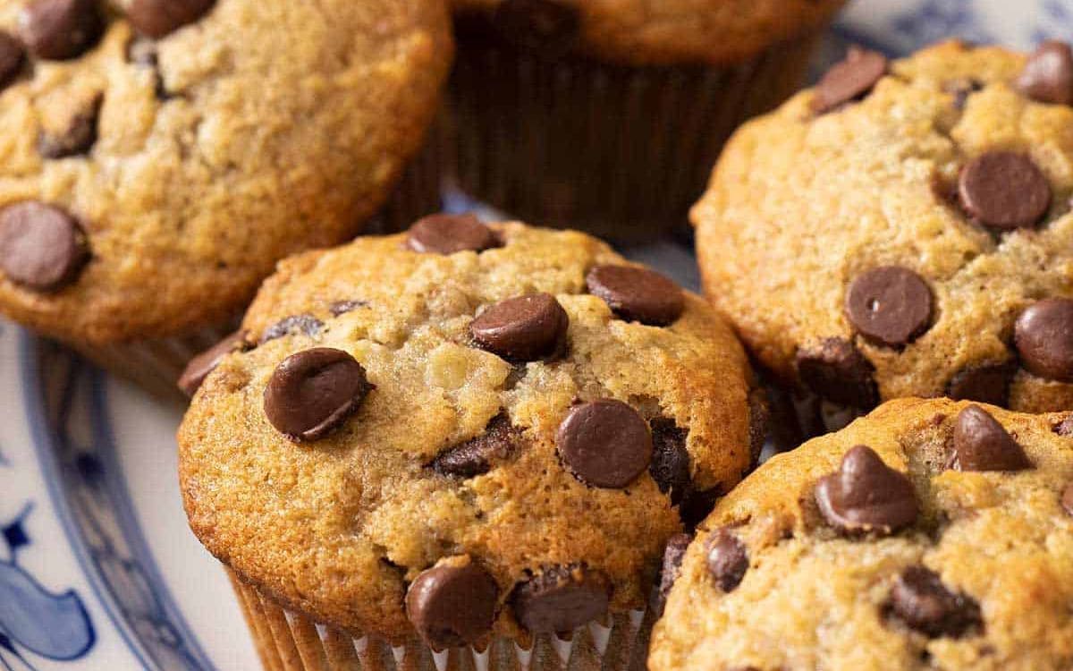 muffin de banana com chocolate air fryer