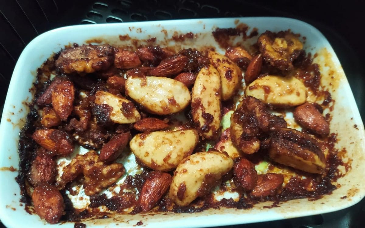 Receita de Nuts Caramelizados na Airfryer