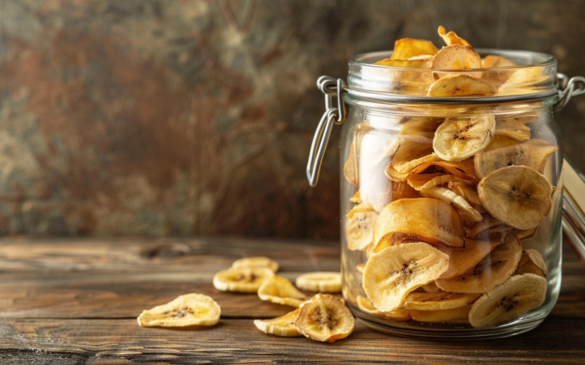 chips de banana da terra na airfryer