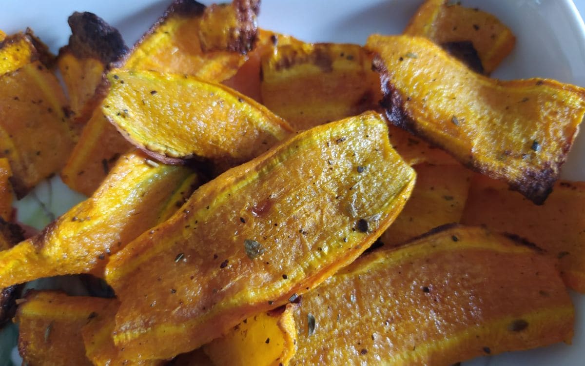 petisco de cenoura frita na air fryer