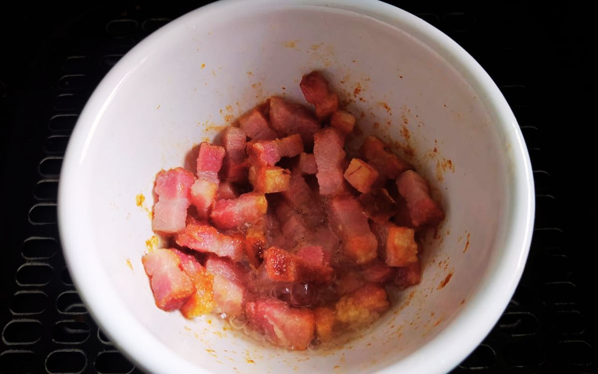 Como Fazer Bacon em Cubinhos na Airfryer