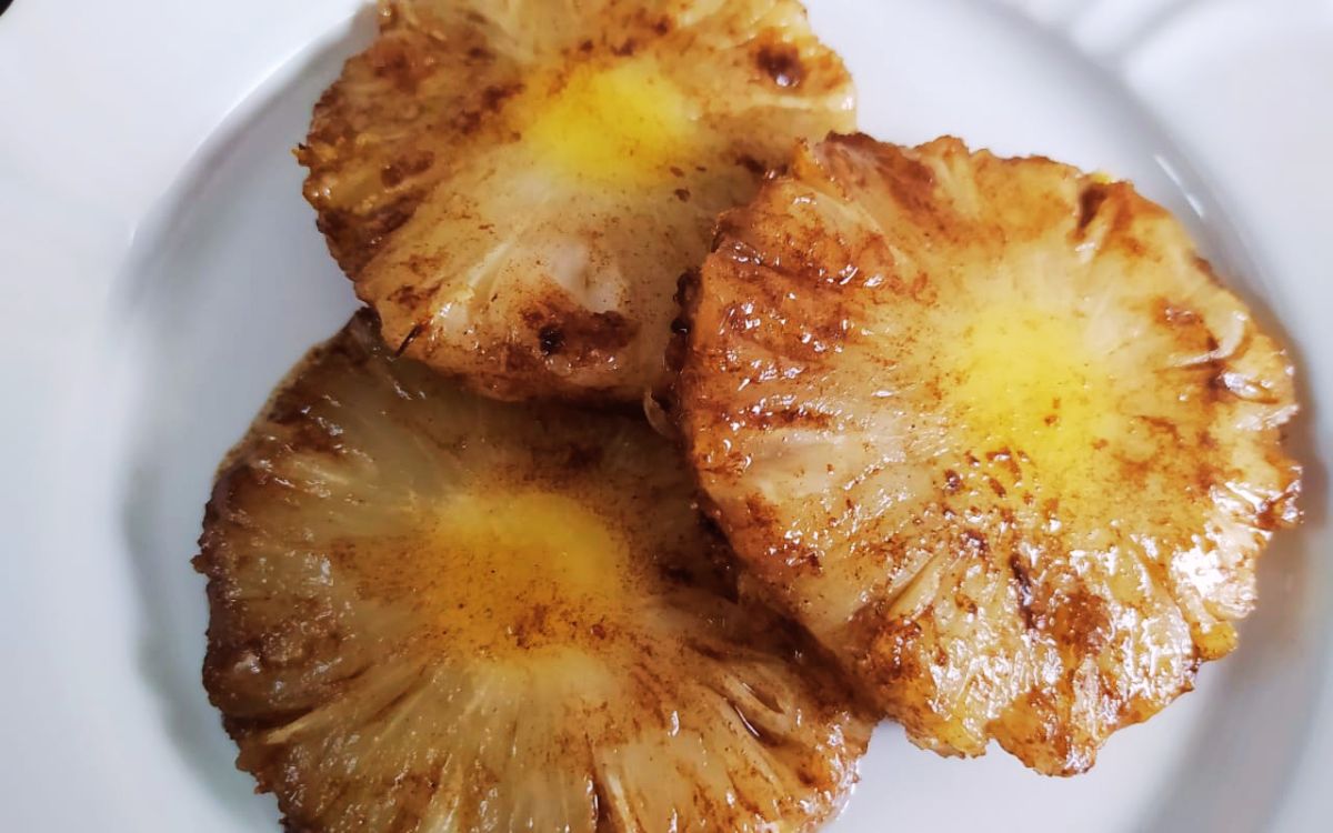 Receita de Abacaxi Assado na Airfryer