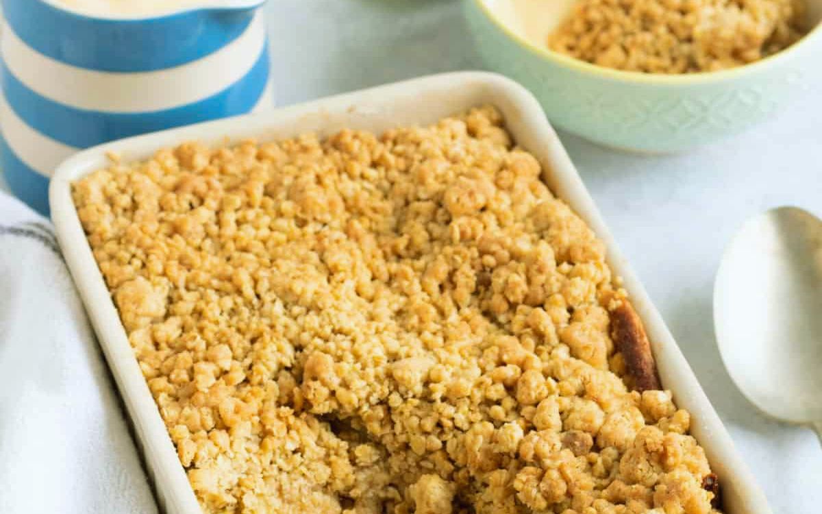 Receita de Crumble de Maçã na Air Fryer