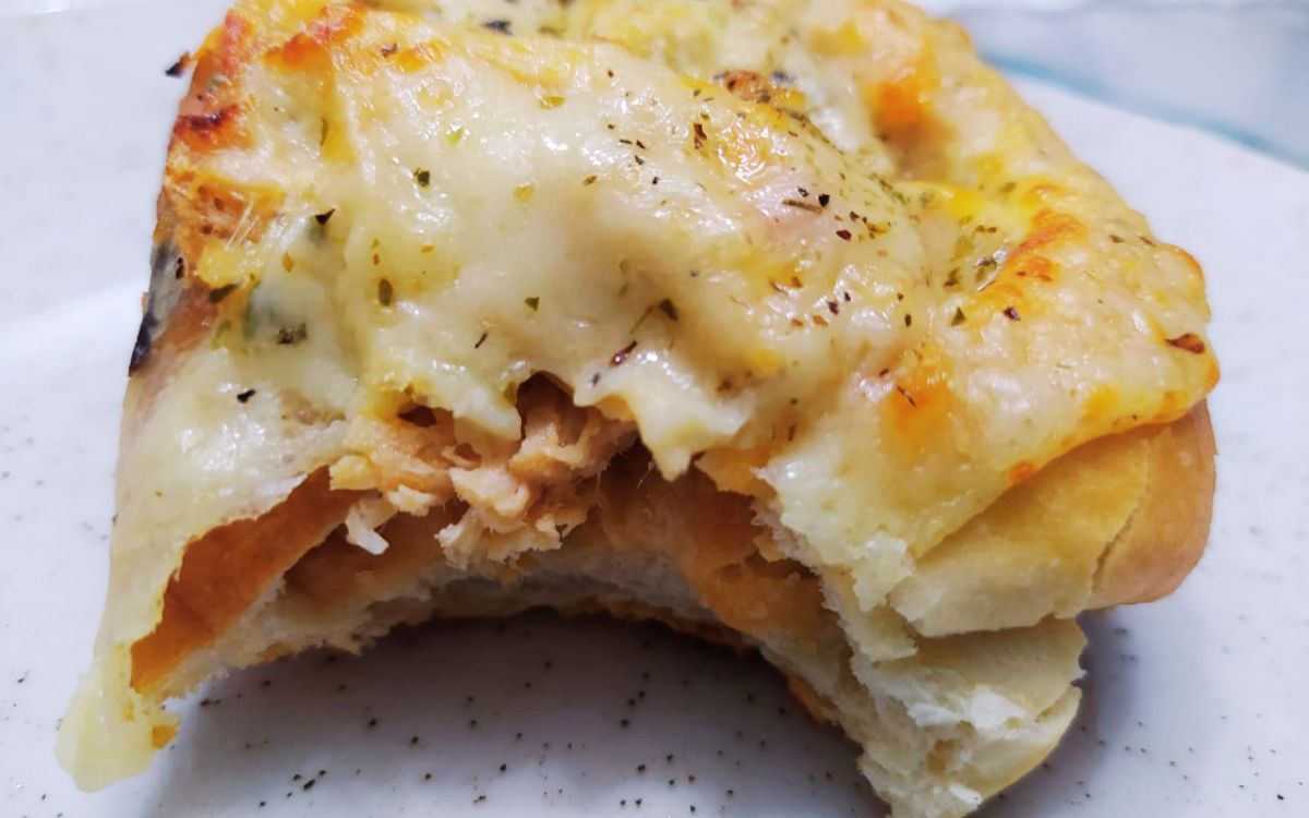 Receita de Pão Recheado com Frango na Airfryer