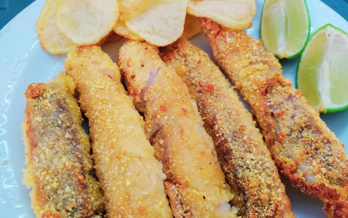 tiras de peixe na airfryer