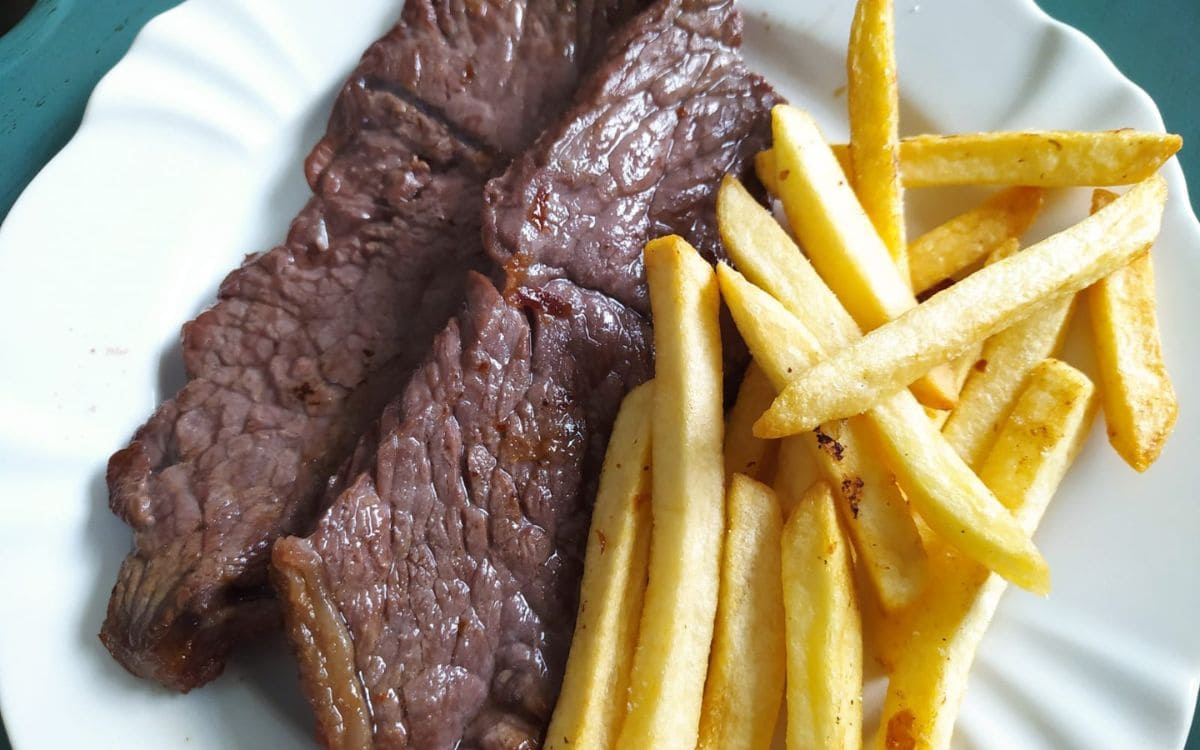 alcatra com batata frita na airfryer