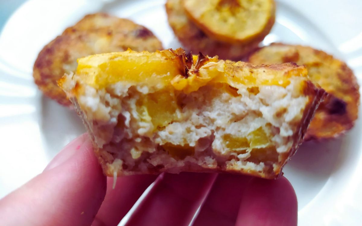 bolinho de maçã com banana na airfryer