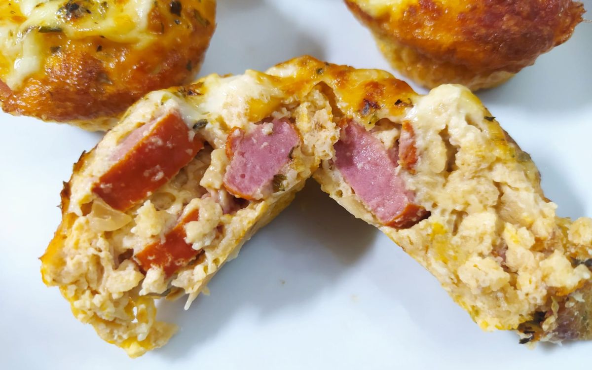 bolinho de salsicha na airfryer