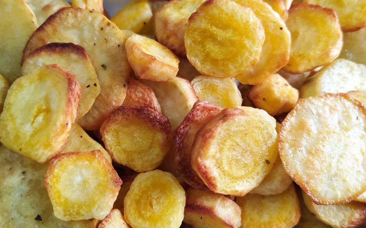 Receita de Batata Doce com Batata Salsa na Airfryer