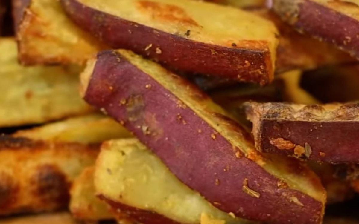 batata doce rústica na air fryer