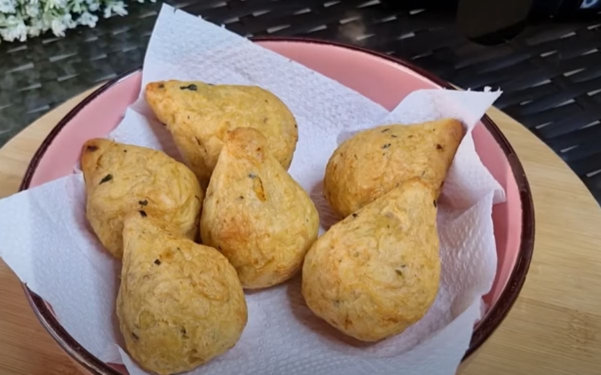 coxinha de frango fit na airfryer