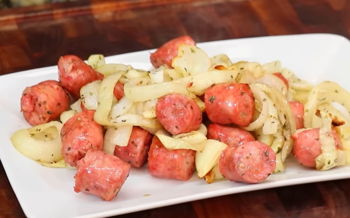 linguiça com cebola na airfryer