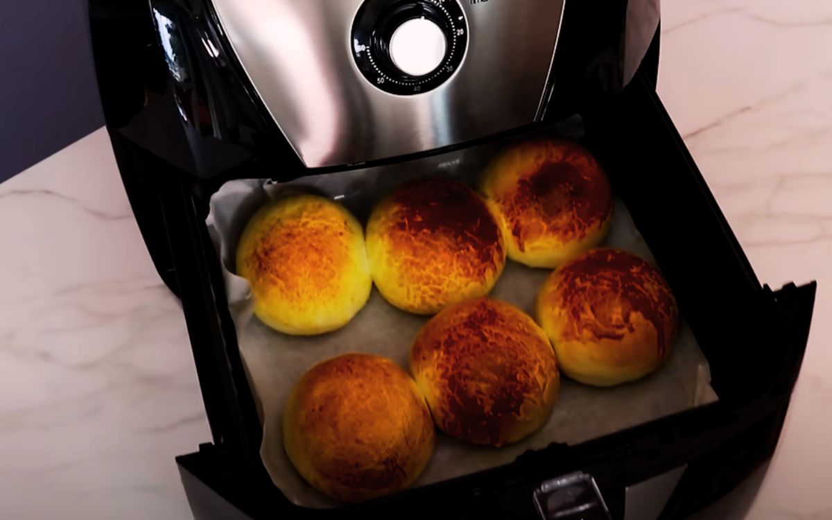 pão caseiro na airfryer