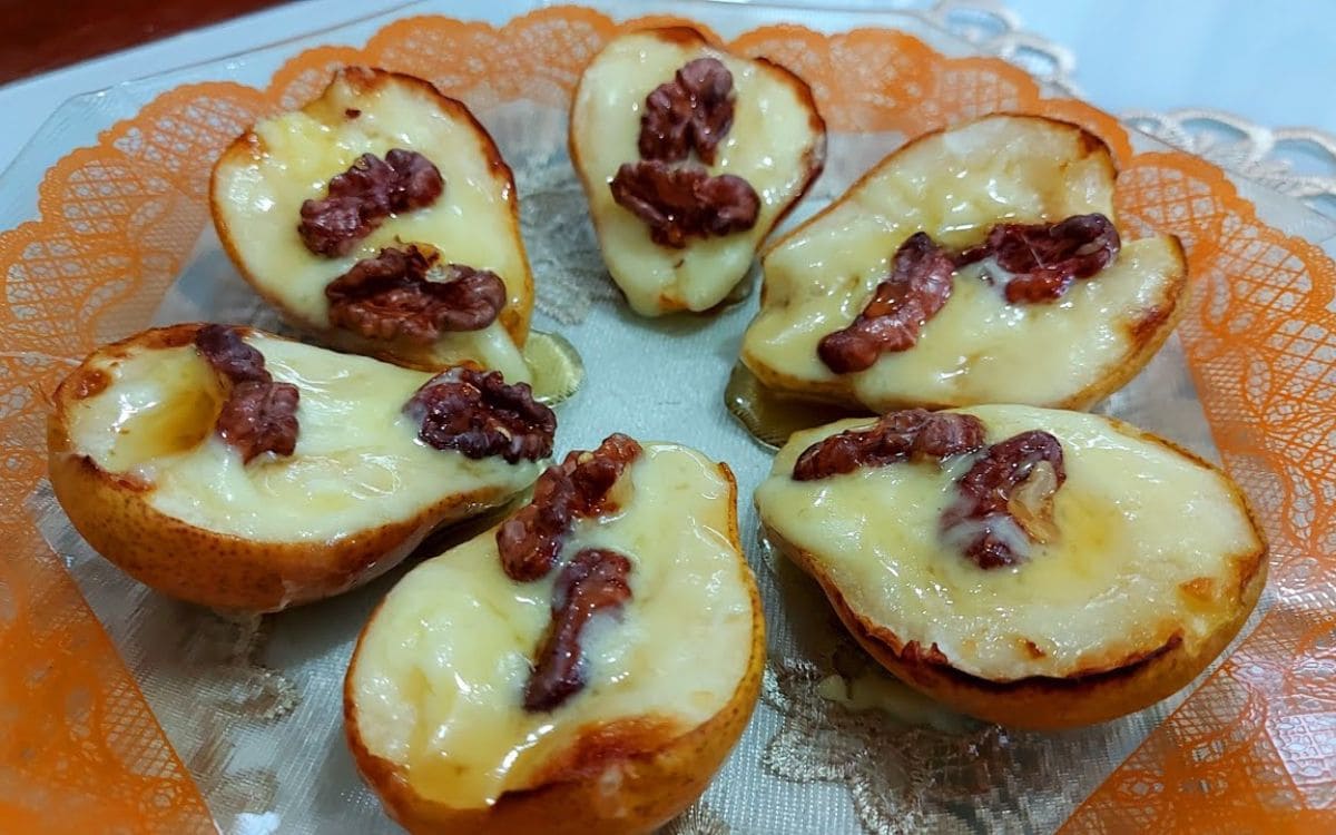 pera com mel na airfryer