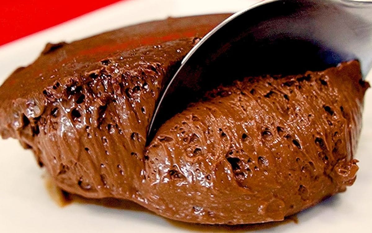 mousse de chocolate cremoso