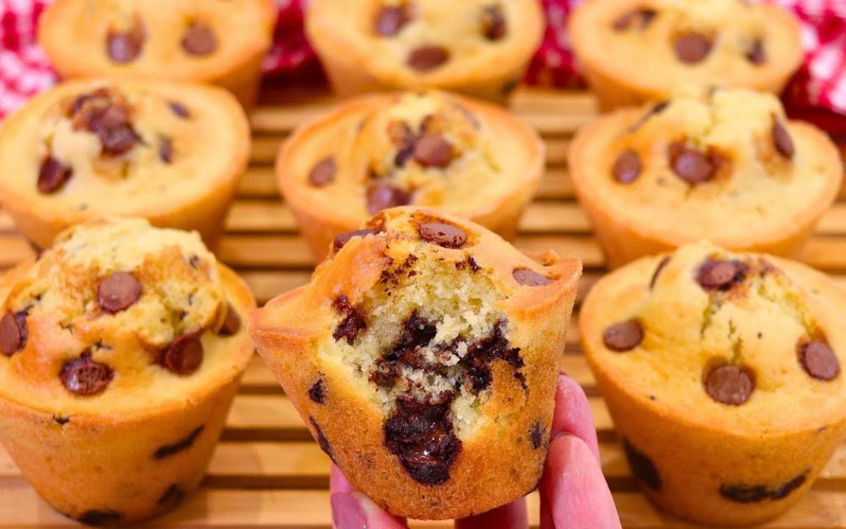 muffin de laranja com chocolate