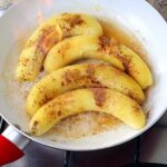 banana flambada na frigideira