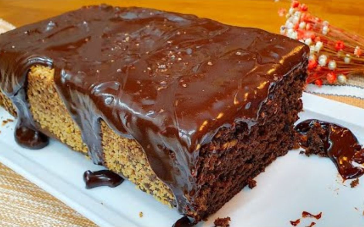 bolo de chocolate crocante