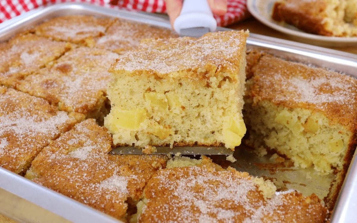 bolo de maçã de liquidificador