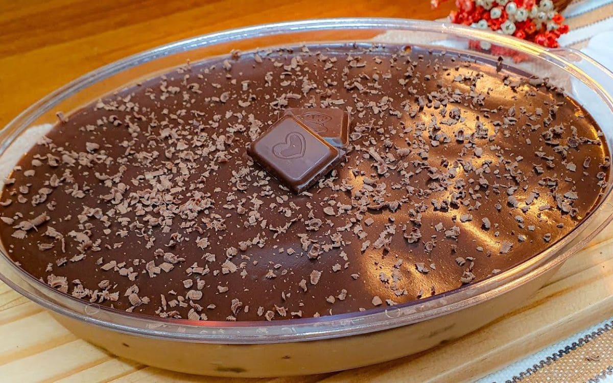 pavê de doce de leite com chocolate