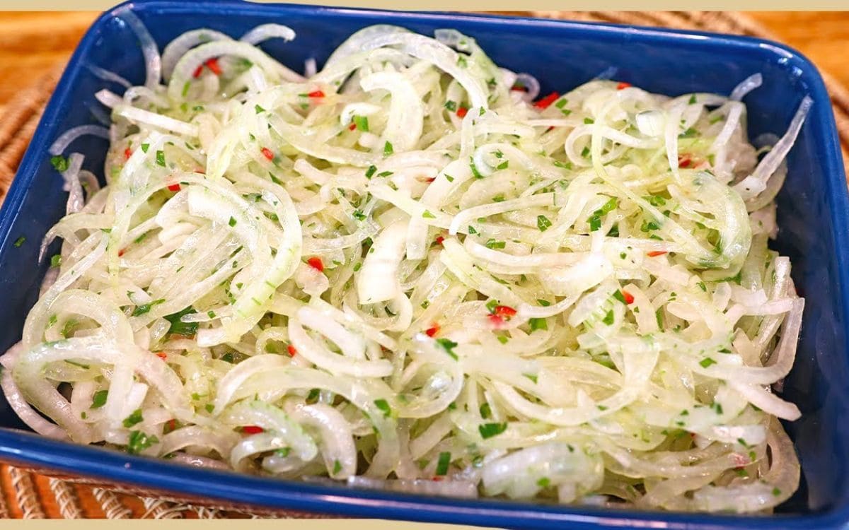 salada de cebola para churrasco