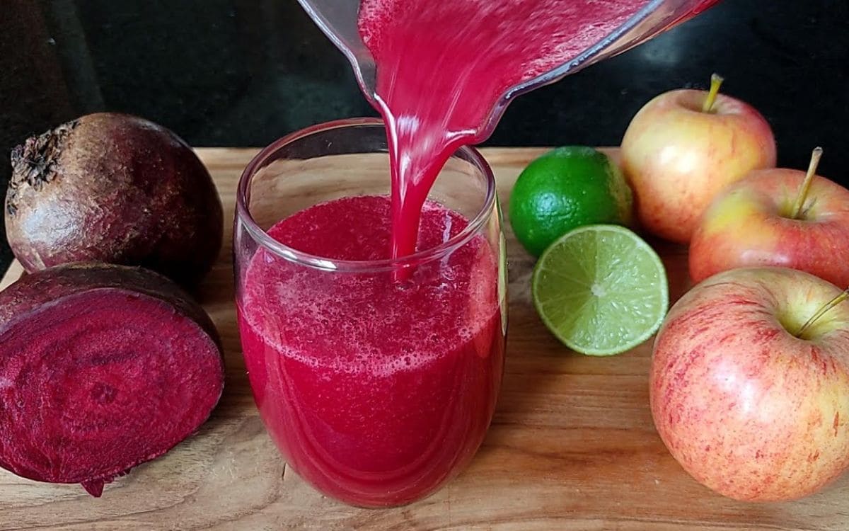 suco de beterraba com limão e maçã